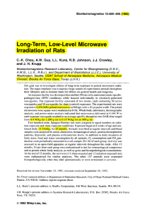 Long-term, low-level microwave irradiation of rats