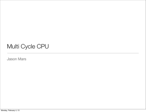 Multi Cycle CPU