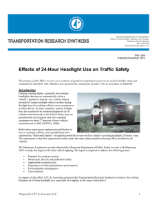 Effects of 24-Hour Headlight Use on Traffic Safety
