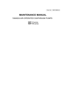 Maintenance Manual - Yamada America, Inc.