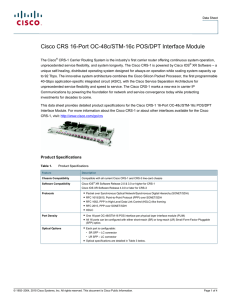 Cisco CRS 16-Port OC-48c/STM-16c POS/DPT Interface Module