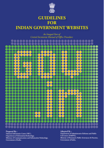 GUIDELINES FOR INDIAN GOVERNMENT WEBSITES