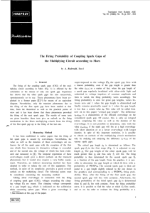 The Firing Probability of Coupling Spark Gaps of the Multiplying