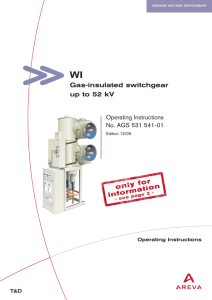 Gas-insulated switchgear up to 52 kV