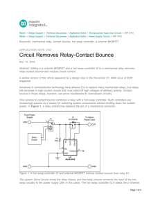 Circuit Removes Relay-Contact Bounce - Application Note