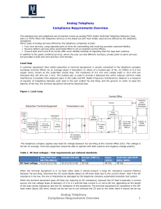 Analog Telephony Overview