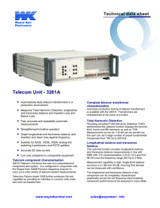 Telecom Unit - 3261A - Wayne Kerr Electronics