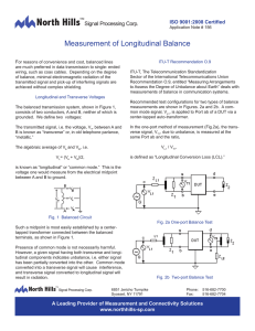 156. Measurement of Longitudinal Balance