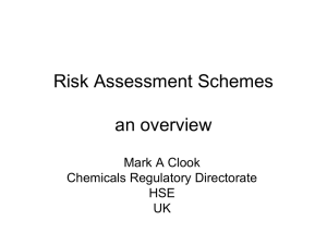 Risk assessment schemes: M.Clook