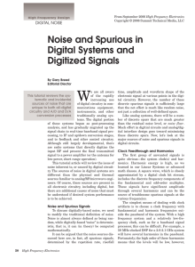 Noise and Spurious in Digital Systems and Digitized Signals