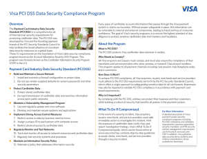 Visa PCI DSS Data Security Compliance Program