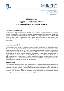 PhD position in Higgs boson physics at CMS, HEPHY Vienna