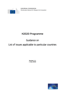 List of issues applicable to particular countries