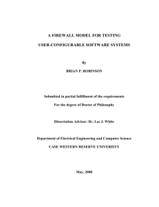 a firewall model for testing user