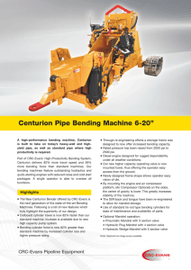 Centurion Pipe Bending Machine 6-20 - CRC