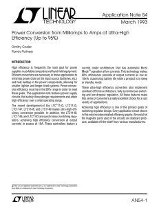 Power Conversion from Milliamps to Amps at Ultra