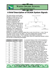 SCADA Signal - Water Opcert School