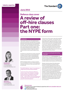 A review of off-hire clauses Part one: the NYPE