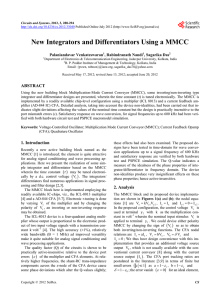 New Integrators and Differentiators Using a MMCC