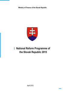 National Reform Programme of the Slovak Republic 2015