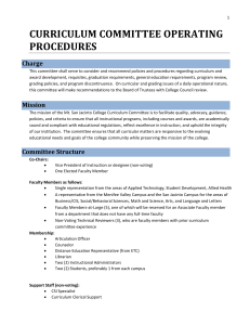 curriculum committee operating procedures