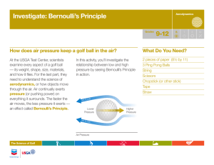 Investigate: Bernoulli`s Principle