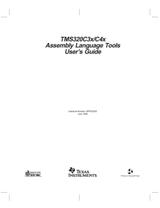 TMS320C3x/C4x Assembly Language Tools