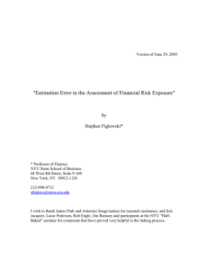 Estimation Error in the Assessment of Financial Risk Exposure