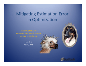 Mitigating Estimation Error in Optimization