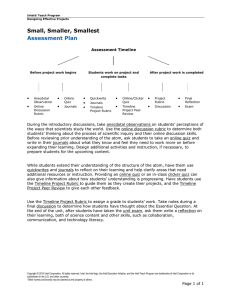 Small, Smaller, Smallest Assessment Plan