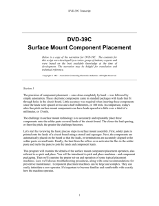 DVD-39C Surface Mount Component Placement