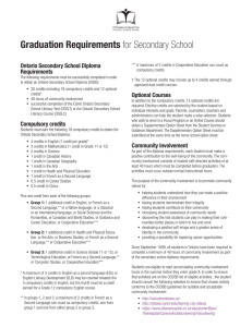 Graduation Requirements for Secondary School