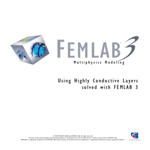 Using Highly Conductive Layers solved with FEMLAB 3