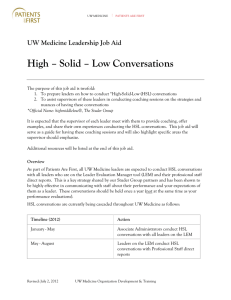 High – Solid – Low Conversations