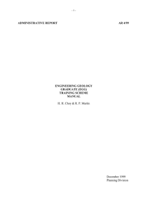 ADMINISTRATIVE REPORT AR 4/99 ENGINEERING GEOLOGY