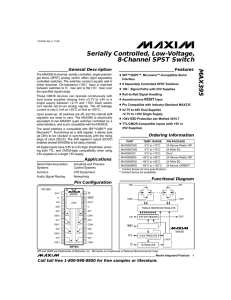 MAX395 Serially Controlled, Low-Voltage, 8