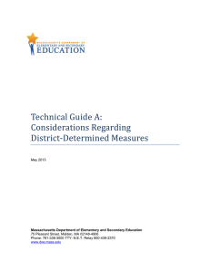 Technical Guide A: Considerations Regarding District Determined