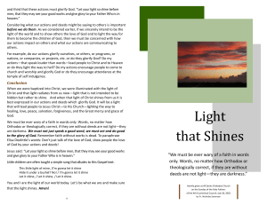 Light that Shines - All Saints Orthodox Church