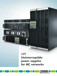 UPS Uninterruptible power supplies for AC