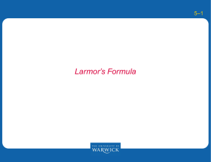 Larmor`s Formula