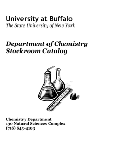 Stockroom catalog - Department of Chemistry :: University at Buffalo