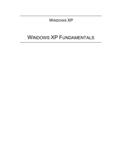 WINDOWS XP FUNDAMENTALS