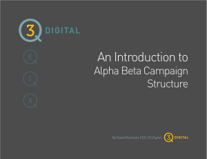 Alpha Beta Campaign Structure