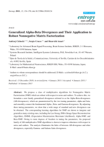 Generalized Alpha-Beta Divergences and Their