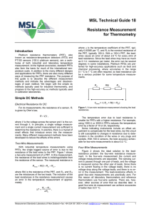 Resistance Measurement for Thermometry