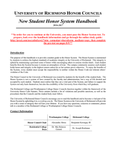 Student Guide to the Honor System