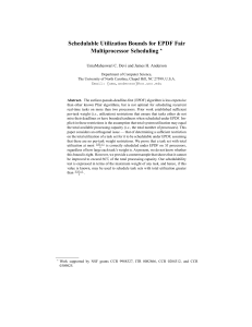 Schedulable Utilization Bounds for EPDF Fair Multiprocessor