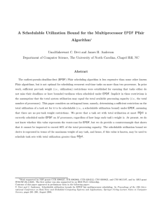 A Schedulable Utilization Bound for the Multiprocessor EPDF Pfair