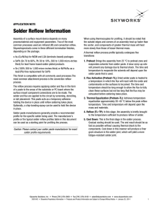 Solder Reflow Information