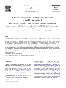Fatty acid composition and rheological behaviour - Beauty